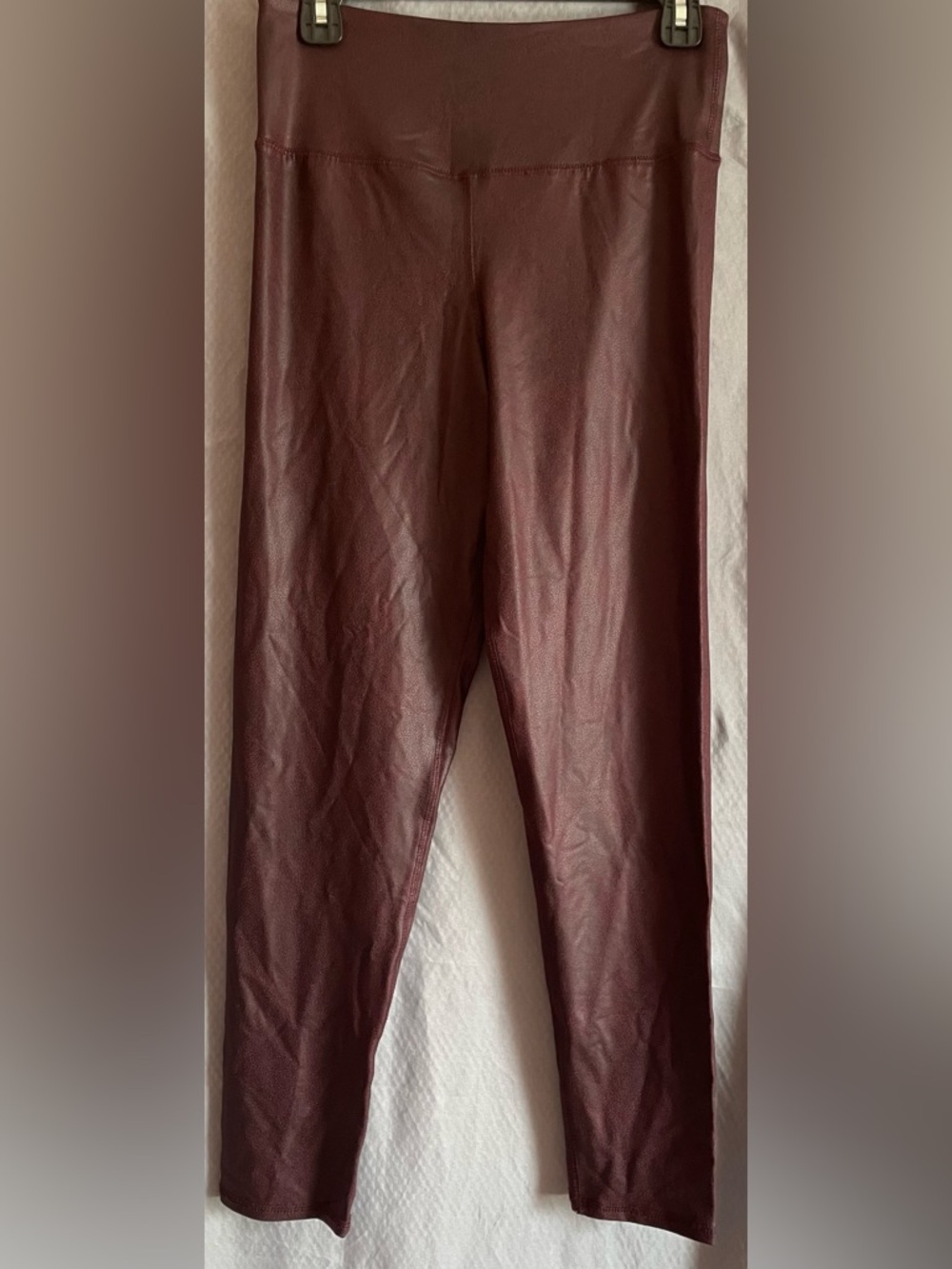 Arizona Jean Company Maroon Faux Leather Leggings